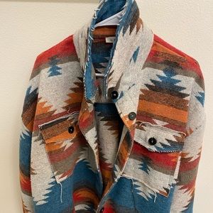 Vici Dolls Zion distressed shacket